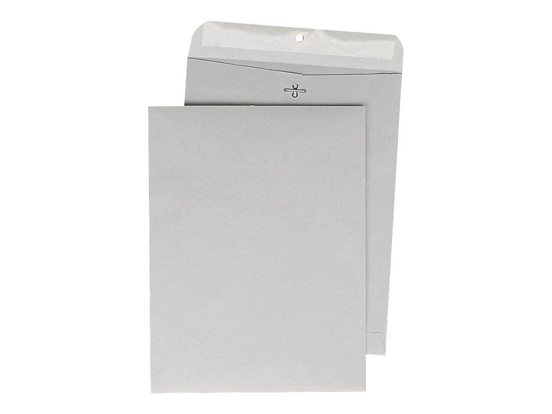 Quality Park Quality Park Executive Gray Gummed Clasp Envelopes (QUA38610), 12 x 15.5 Inches - Image 2